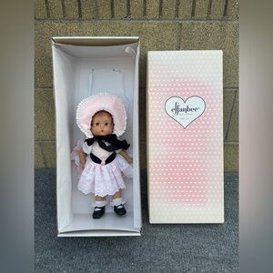Vintage Effanbee doll with pink dress and cap - Original collectible with box